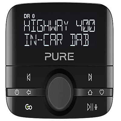 Pure Highway In-Car DAB+ Radio and Audio Adapter with Bluetooth, Black Pure Highway In-Car DAB+ Radio and Audio Adapter with Bluetooth, Black